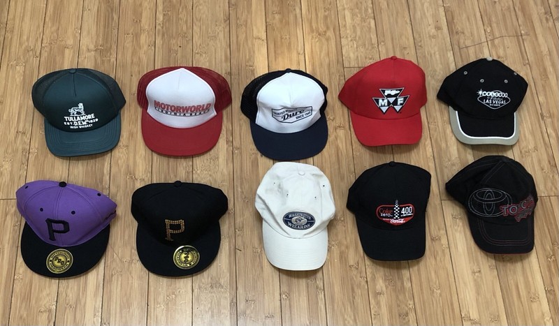 Used Hat Lot of 10 Snapbacks & Strapbacks Sports Caps Modern