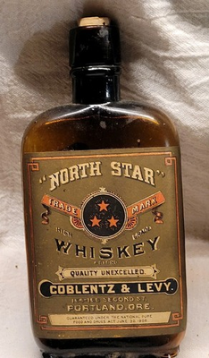 #ad #ad North Star Coblentz amp; Levy Portland Oregon Whiskey w Original Labels Amber $187.49