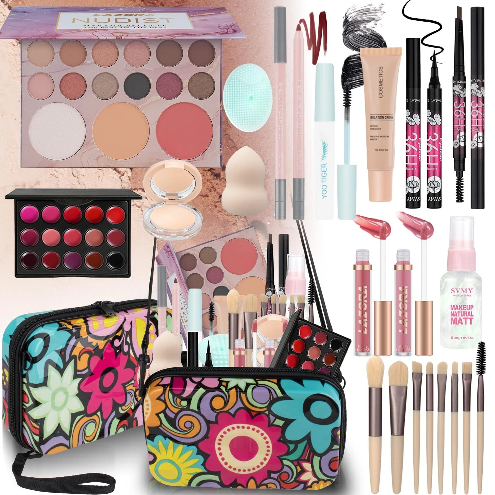 Makeup Kit Set for Teens Girls Make up Gift Sets 15 Color Marble set