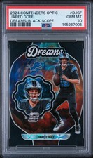 2024 PANINI CONTENDERS OPTIC DREAMS BLACK SCOPE JARED GOFF 13/25 PSA 10