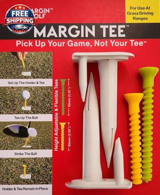 Golf Driving Range Tee Holder and Flexible Golf Tees, for Grass, Automatic and S