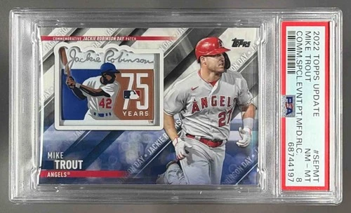 2022 Topps Update Mike Trout Commemorative Special Event Patch Manufactured RLC