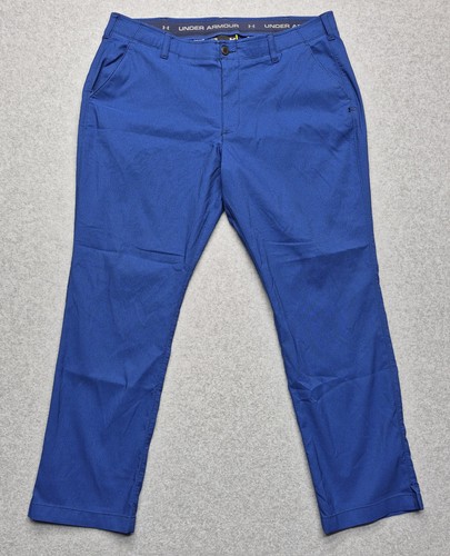 Under Armour Pants Mens 40x30 Blue Flat Front Stretch Performance Chinos Golf