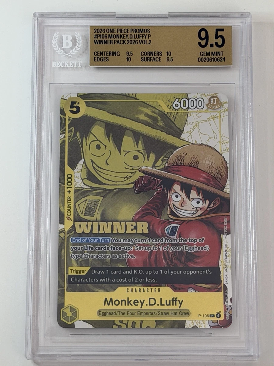 Monkey.D.Luffy P-106 One Piece Promotion Cards | eBay