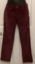 Volcom Big Youth Teens Cabernet Size 28 Corduroy Pants Straight New With Tags
