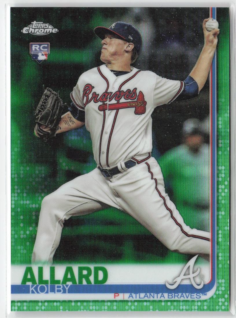 2019 Topps Chrome #99 Kolby Allard Green Refractor #/99