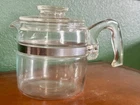 Vintage Pyrex 7754 B Flameware Glass Coffee Percolator Pot and Lid Only 4 Cup