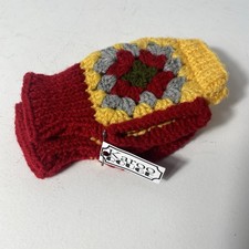 Women's Handmade Crochet Fingerless Gloves with Granny Square Pattern