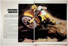 Suzuki RM125 Vintage Magazine Article Review 1983 Motocross Dirt Bike MX