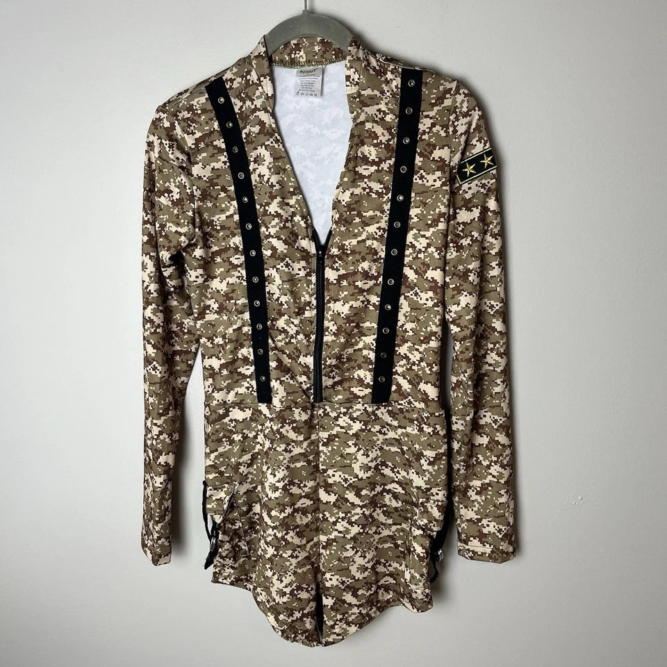 NEW Spirit Halloween Women’s Costume Officer Pat U Down Police Size Medium Camo - Image 2 of 4