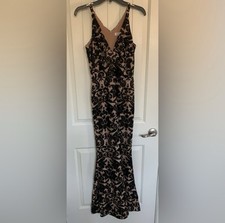 Black And Nude Long Prom/ Evening Dress
