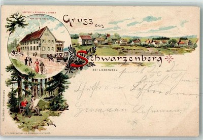 13621589 - 7542 Schwarzenberg Gasthaus Pension Zum Loewen Otto Haas 1901