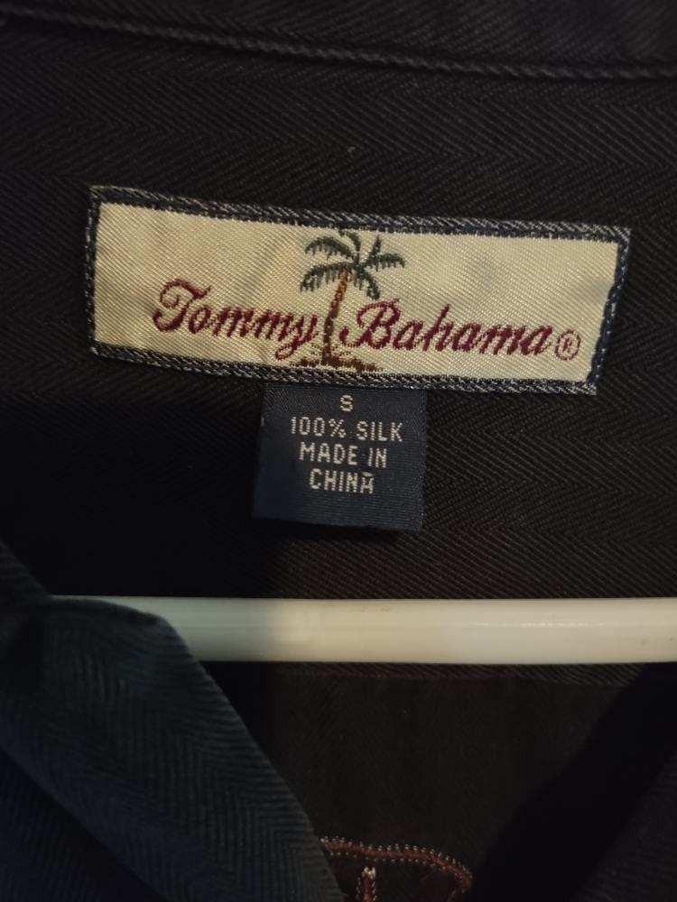 Tommy Bahama Basic Training Black Silk Shirt Shor… - image 3