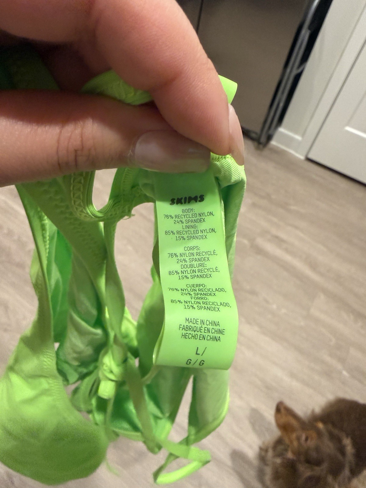 SKIMS Neon Green Solid Bikini Set Adjustable Stra… - image 3