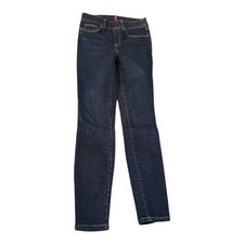 Spanx Women  s Pull-On Skinny Jeans Dark Blue XS Cotton Stretch Belt Loops
