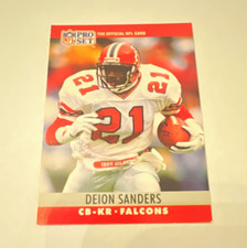 Pro Set 1990 Deion Sanders Rookie Atlanta Falcons #36 Football Trading Card. rookie card picture