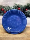 FIESTA CHRISTMAS LAPIS EMBOSSED SNOWFLAKE LUNCHEON PLATE