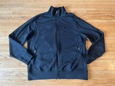 Vintage Y2K Nike Full Zip Track Jacket Mens XL Black EUC Fitness Soccer