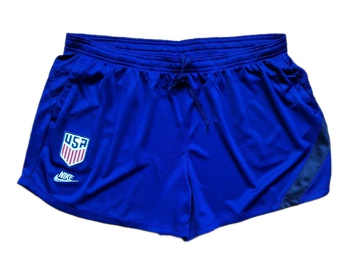 Nike Dri Fit TEAM USA PANTALONCINI CALCIO XL W33 38" L 3 5" blu logo coulisse