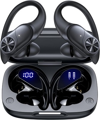 PocBuds Wireless Earbuds w  Earhooks   80H Playtime  Deep Bass  Fast Free Shippi