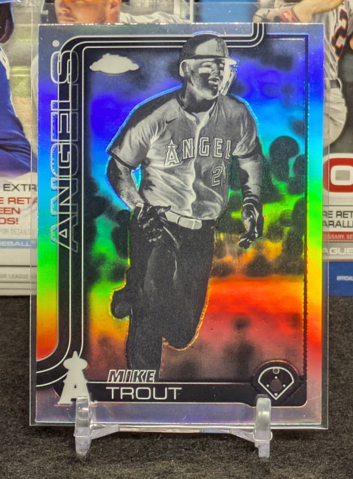 2025 Topps Chrome Mike Trout Negative Refractor #100 Angels Parallel