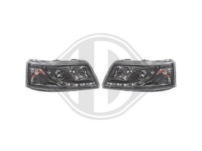 Designsatz Scheinwerfer Daylight schwarz für VW T5 2003-2009