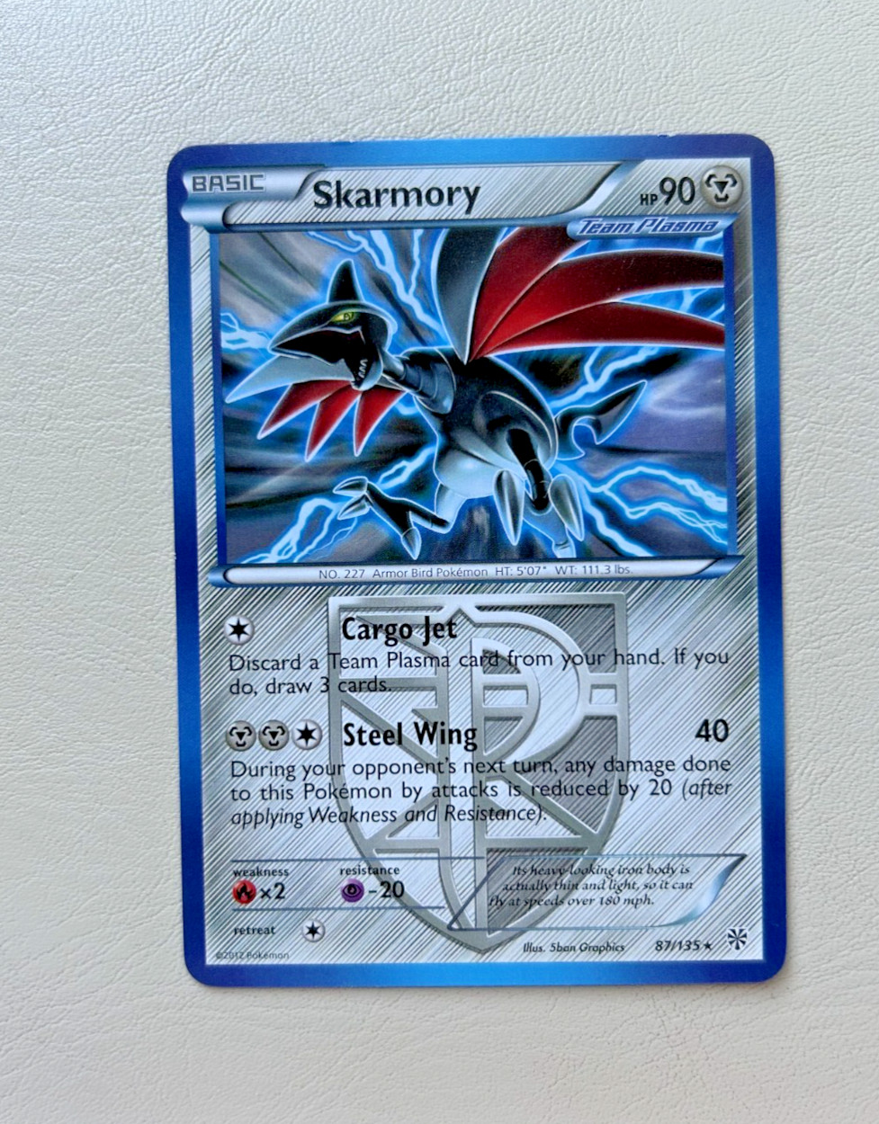 Lightly Played Skarmory (Team Plasma) 87/135 Plasma Storm Regular