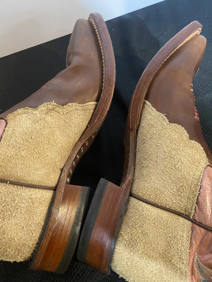 Tony Lama Botas 10 B Rosa Mujer USTRC Cuerda Punta Cuadrada Bota Occidental Foto 4 de 4