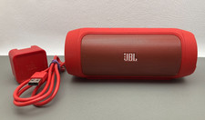 JBL Charge2 Portable Bluetooth Speaker Red with USB Cord  Plug Tested