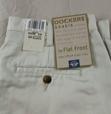 Vintage Dockers Women s Flat Front Slim Tapered Pants Khaki Size 12 Petite