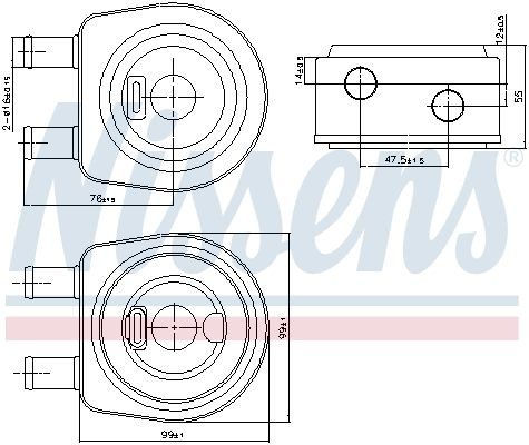 2x ✅Fits NISSENS NIS 90850 Oil Cooler, engine oil NIS 90850 Oil radi ⭐UK Seller⭐ - Image 2