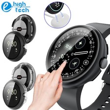1-2PC Case Shell Tempered Glass Screen Protector for Google Pixel Watch 4 41/45