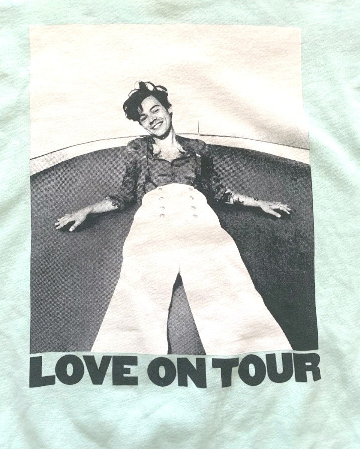 Harry Styles Sweatshirt Love On Tour Unisex Adult Large Mint Green