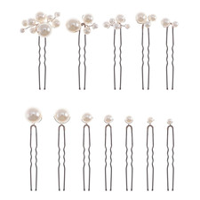 12 Pieces Bridal Hair Accessories Pearl Wedding Hair Pins Handmade Bridal Hair P