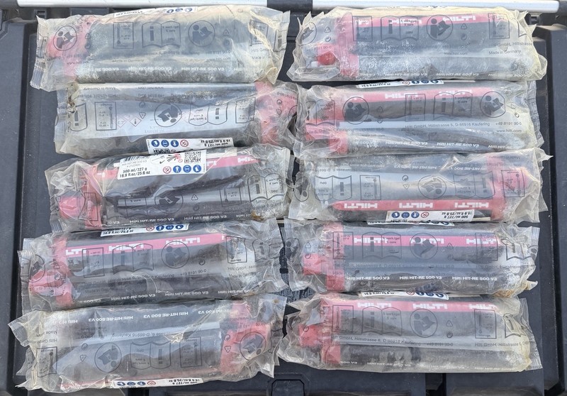 Lot of 10 Hilti HIT-RE 500 V3 Epoxy Mortar (Expired 2019) Still Soft