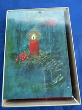 VTG Marcel Schurman "Retro" Look Christmas Candle Cards Boxed Set of 15 NOS