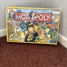 Hasbro The Simpsons Monopoly Board Game Complete In Box Pre Owned