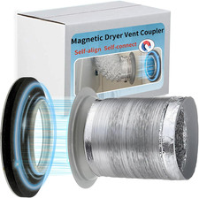 Magnetic Dryer Vent Coupler Self-Connect Self-Align Dry Vent Connector 4Inch, Ai