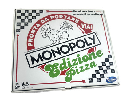 Monopoly Pizza Edition Spiel in Box Hasbro Top Neuwertig