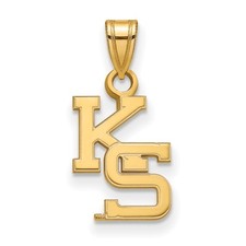 14k Gold LogoArt Kansas State University K-S Small Pendant