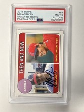 2018 Topps Nolan Ryan Shohei Ohtani Then And Now Rookie Card Ryan Auto PSA 9/10