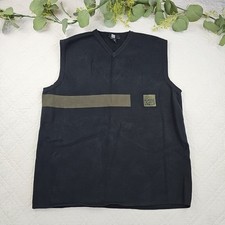 VTG MFG Marithe Francois Girbaud Black Pullover Knit V-Neck Vest Size L