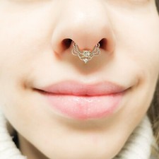 18G Ornate Septum Ring-Daith Earring-Tragus Jewelry-Helix Earring-Cartilage Hoop