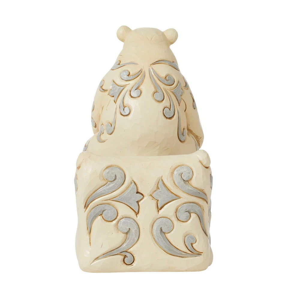 Jim Shore Heartwood Creek Animales del Bosque Blanco En Figura Tobogán 6015159 Foto 4 de 4