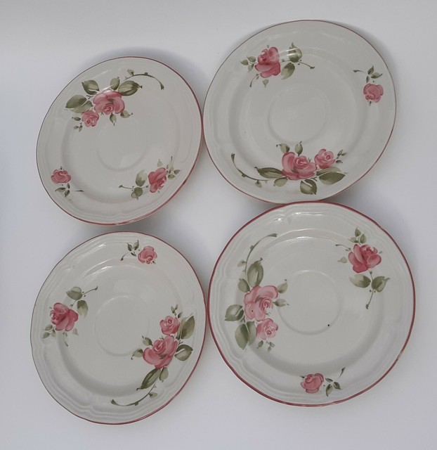 Gibson China Victorian Rose Pattern Set of 8 Saucer Plate, Bowls, Coffee Mug eBay