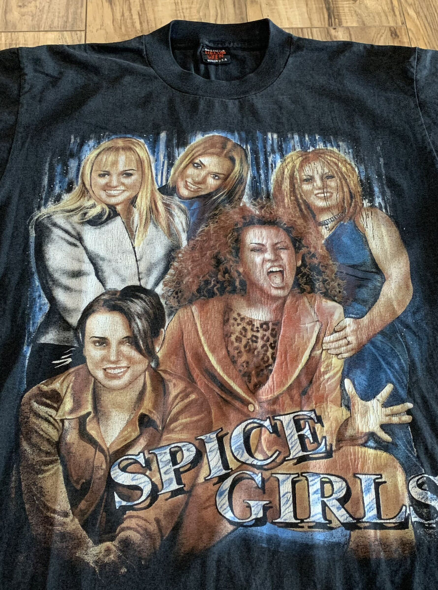 Vintage 90s Helloween Spice Girls Rap Tee Boot T-Shirt Men's Vintage 90s Helloween Spice Girls Rap Tee Boot T-Shirt Men's