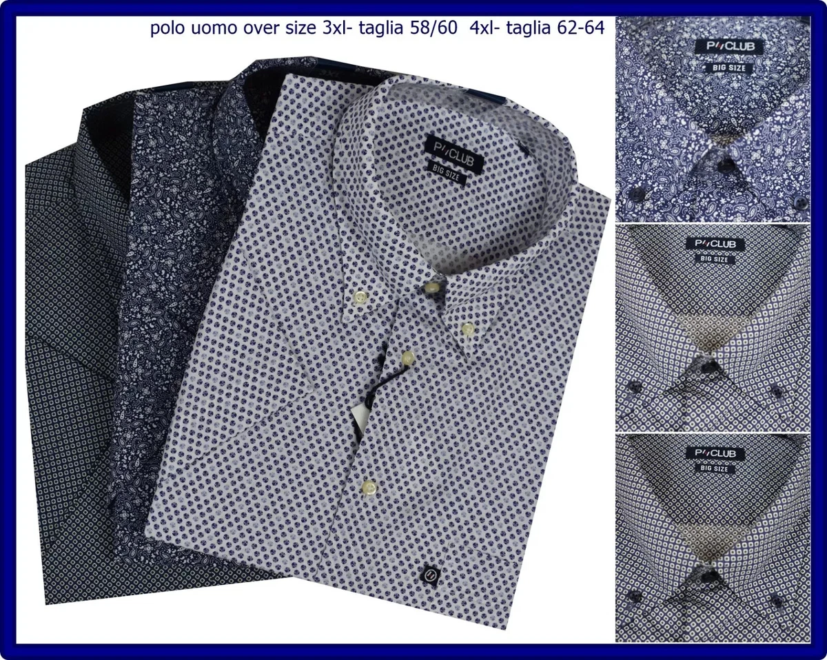 Camicia Uomo Taglie Forti Celeste Bianca Slim 3XL 4XL 5XL 6XL 7XL - Foto 6