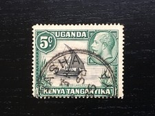 KENYA UGANDA TANGANYIKA 1935 KING GEORGE V LANDSCAPES 5C GREEN DHOW ON LAKE VIC