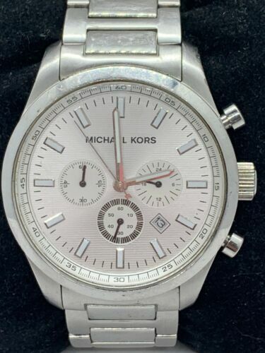 Michael Kors MK8015 Men's Watch Stainless Steel Silver Bracelet