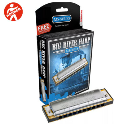 Hohner MS-Series 590BX-B Big River Harp Harmonica Key of B MADE in GERMANY